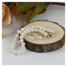 OLIVIE Sada pravých bílých perel BUTTON AAA 8195