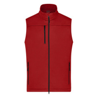 James&Nicholson Pánská softshellová vesta JN1170 Red