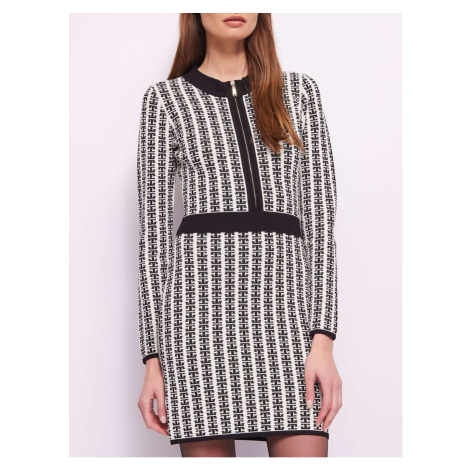 GAUDI Jacquard Black šaty Gaudí