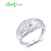 Třpytivý prsten ze stříbra s propletením FanTurra