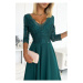 Numoco Dámské společenské šaty Amber zelená Zelená