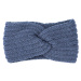 Pohodlná pletená čelenka Elefo, modrá