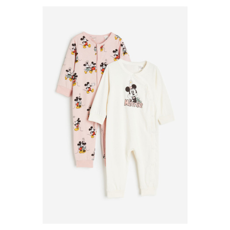 H & M - Pyžamo's potiskem: balení po 2 - růžová H&M