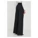 Kalhoty Desigual TAMI dámské, černá barva, široké, high waist, 24SWPK02