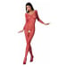 Passion BS077 red - Bodystocking Barva: Červená