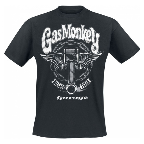 Gas Monkey Garage Big Piston Tričko černá