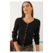 Bianco Lucci Women's Buttoned Knitwear Seasonal Cardigan