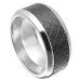 Dici Milano Černý vzorovaný prsten z oceli DCRG501502