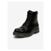 Černé dámské lesklé kotníkové boty Tom Tailor