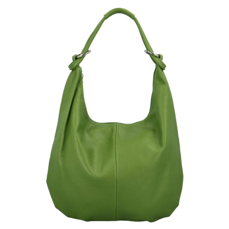 Elegantní kožená kabelka Sofia, zelená Delami Vera Pelle