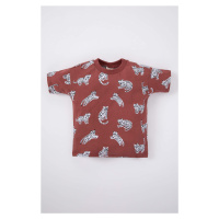 DEFACTO Baby Boy Regular Fit Animal Patterned Short Sleeve T-Shirt