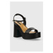 Kožené sandály Patrizia Pepe černá barva, 8X0065 L048 K103