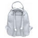 Světle šedý dámský batoh s moderním vzorem