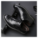 Kožené brogue topánky pánske formálne poltopánky so šnurovaním