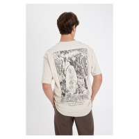 DEFACTO Utagawa Kunisada Boxy Fit Crew Neck Short Sleeve T-Shirt