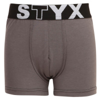 Dětské boxerky Styx sportovní guma tmavě šedé (GJ1063) 4-5
