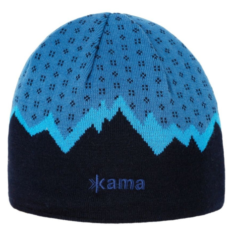 KAMA A169 Pletená Merino čepice tmavě modrá