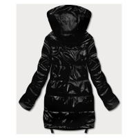 Černá dámská bunda s odepínací kapucí (B8086-1)