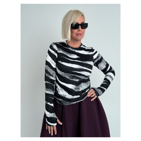 Černo-bílé triko UNISA