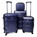 Rogal Tmavě modrá sada 4 luxusních skořepinových kufrů "Luxury" - S (20l), M (35l), L (65l), XL 