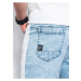 Světle modré pánské džínové kraťasy Ombre Clothing W363