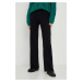 Kalhoty Answear Lab dámské, černá barva, jednoduché, high waist