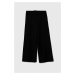 Dětské kalhoty United Colors of Benetton černá barva, hladké