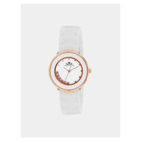 Bílé dámské hodinky s keramickým páskem Paris Hilton