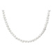 Manoki Pánský perlový náhrdelník Giorgio - 6 mm perla WA754G Zlatá 50 cm Bílá