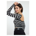 Trendyol Black Backless Slim/Fitting Regular/Normal Length Knitted Blouse