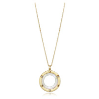 Viceroy Pozlacený náhrdelník s kruhovým přívěskem Air 15121C01012