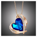 Éternelle Náhrdelník Swarovski Elements Amorita Gold Sapphire Blue NH2136-SN6000A(21) Modrá 45 c