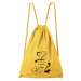 DOBRÝ TRIKO Bavlněný batoh s potiskem Když musíš Barva: Žlutá