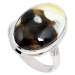 AutorskeSperky.com - Stříbrný prsten s dřevěnou fosílií - S3037