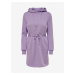 Světle fialové dámské mikinové šaty s kapucí ONLY Every