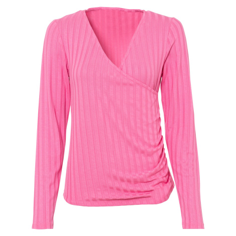 Bonprix BODYFLIRT žebrované tričko Barva: Růžová, Mezinárodní