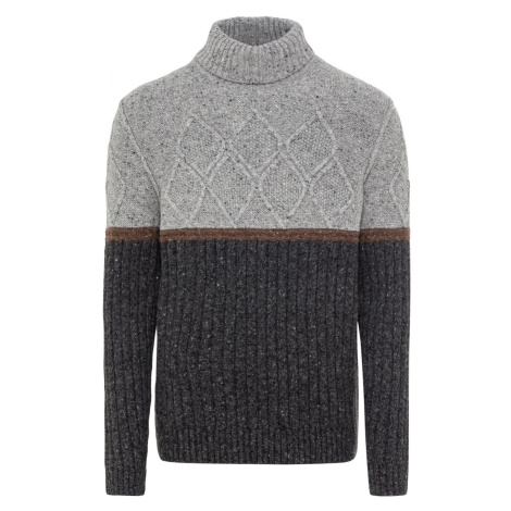 Svetr camel active knitted rollneck šedá