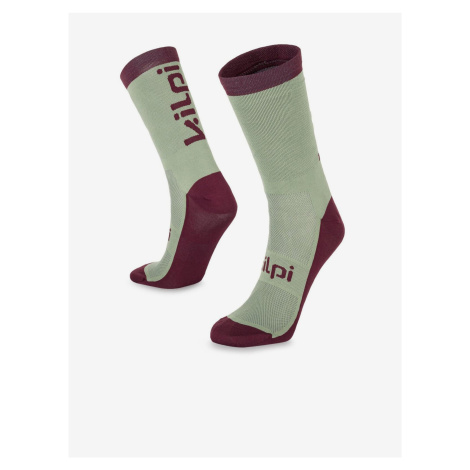 Vínovo-zelené unisex sportovní ponožky Kilpi Boreny