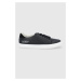 Kožené boty Lauren Ralph Lauren černá barva, na plochém podpatku