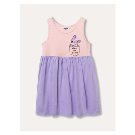 Dívčí šaty - Winkiki WKG 31321, světlonce růžová / fialková Barva: Fialková