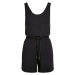 Ladies Short Sleevless Modal Jumpsuit - black