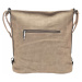 Velká světle hnědá kabelka a batoh 2v1 s texturou Hennie
