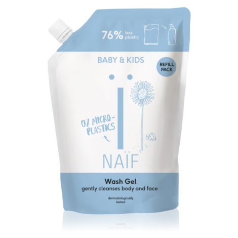 Naif Baby & Kids Wash Gel čisticí a mycí gel pro děti a miminka náhradní náplň 500 ml