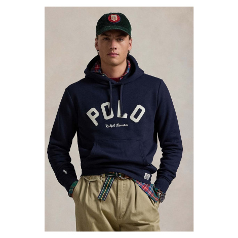 Mikina Polo Ralph Lauren pánská, béžová barva, s kapucí, s potiskem, 710952040