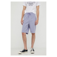 Šortky s příměsí lnu Lee Relaxed Drawstring S Misty Lilac fialová barva