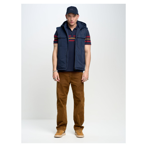 Big Star Man's Vest Outerwear 130367 403 Navy Blue