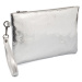 Capone Outfitters Paris Women's Clutch Portfolio Silver Bag