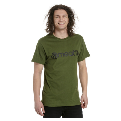 Meatfly pánské tričko MF Logo Olive | Zelená | 100% bavlna