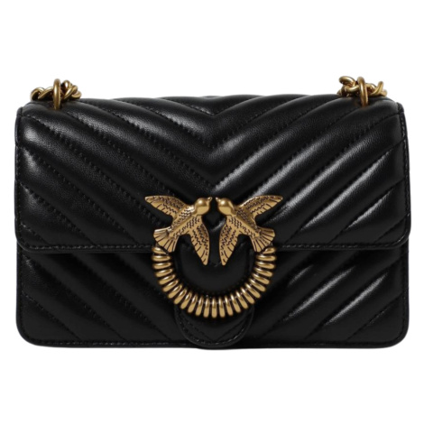 PINKO Love One Mini Black crossbody kabelka