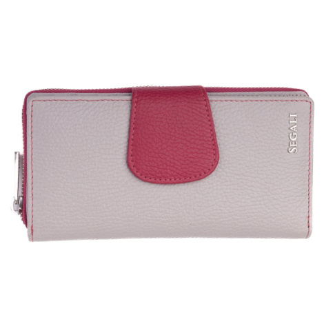 Dámská peněženka kožená SEGALI 7617 B grey/viva magenta